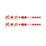 Wine Red Toenails - Custom French Tips Glazed Short Square Press on Fake Nails