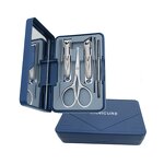 6pcs Nail Clipper Set - Green Stainless Steel Portable with Mirror Plastic Case