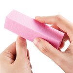 4-Sides Nail Buffer Block - Medium Grit White Sanding for Natural Acrylic Nails