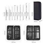 Mini Grooming Scissors - Stainless Steel Curved Round Tip Eyebrow Eyelash Nose Hair Tool