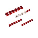 Ballerina Press on Nails - 24Pcs Full Cover Long Coffin Designed Artificial Nails