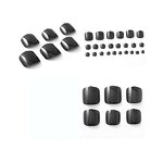 Strawberry Toenails - 24pcs Wine Red Full Cover Press on Artificial Foot Nails