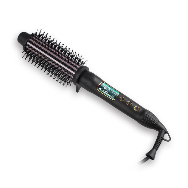 Curling Iron Brush Manufacturer - One Step Electric LCD Digital 2-in-1