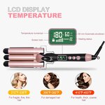 Hair Curler Iron Manufacturer - 1.25 Inch Triple with PTC Heater & LCD Display