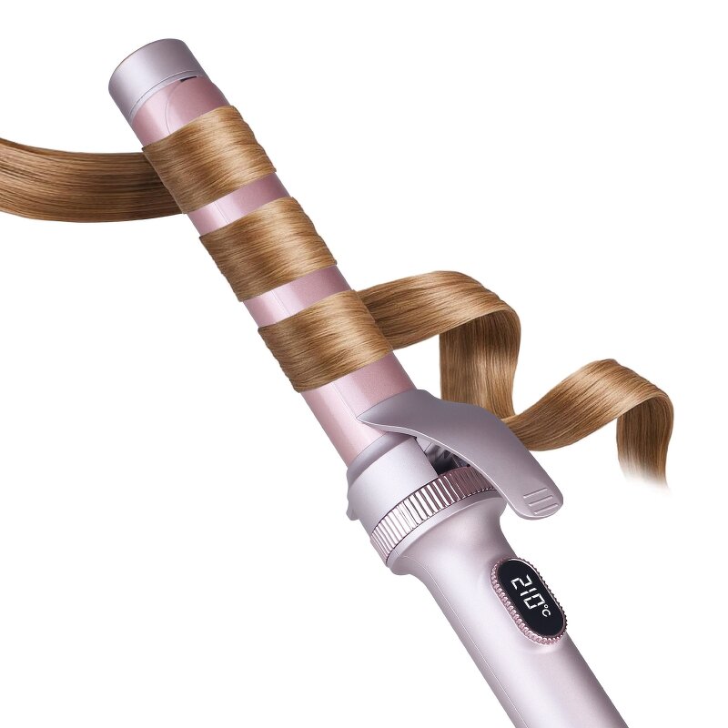 Hair Curler Manufacturer - Customized Large Heated LCD Temperature with Extended Clamp