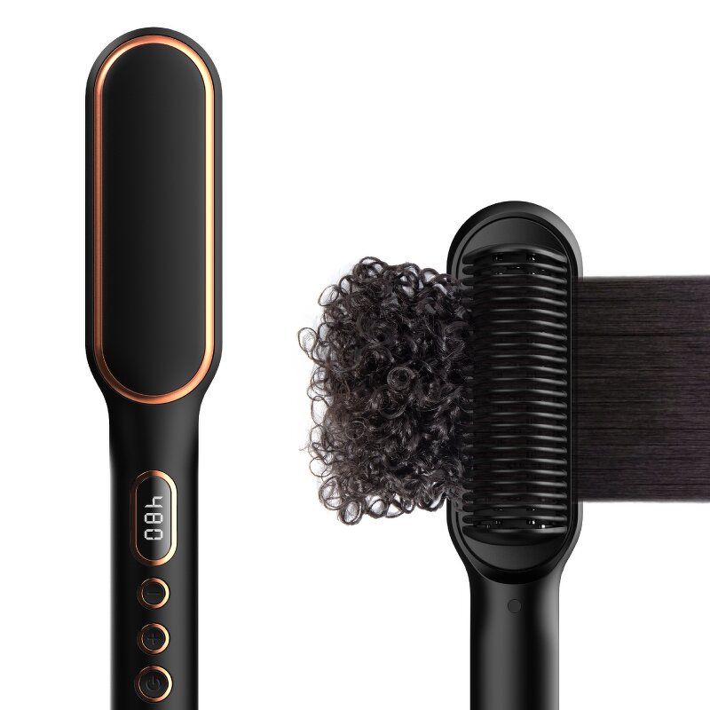 Hair Straightener Brush Manufacturer - 480F Ceramic 2-in-1 for All Hair