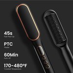 Hair Straightener Brush Manufacturer - 480F Ceramic 2-in-1 for All Hair