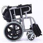 Foldable Wheelchair - Portable Aluminium Manual Thickened Steel Pipe Toilet Seats