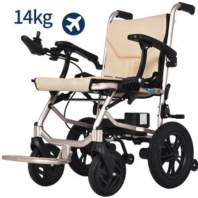 Electric Wheelchair - Portable Aluminium Alloy Foldable Lightweight Lithium Battery