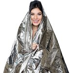 Emergency Blanket - Lifesave Dry Thermal Mylar Foil for Outdoor First Aid