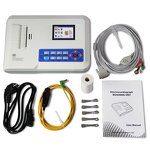 Veterinary ECG Monitor - 3-Channel 12-Lead Hospital Anesthesia Electrocardiograph Machine