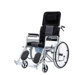Foldable Wheelchair - Portable with Toilet for Senior Manual Shopping Cart Rehabilitation