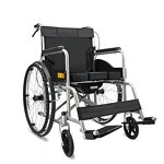 Manual Wheelchair - Portable Foldable Lightweight Thickened Steel Pipe for Elderly