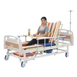 Nursing Bed - Multi-functional Manual Elderly Home Wheelchair Bed with Toilet