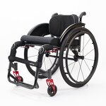 Manual Wheelchair - Super Large Carbon Grain Rigid Hard Back for Super Fat People