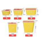 Sharps Container - Medical PP Plastic Biohazard Needle Syringe Disposal Safety Box