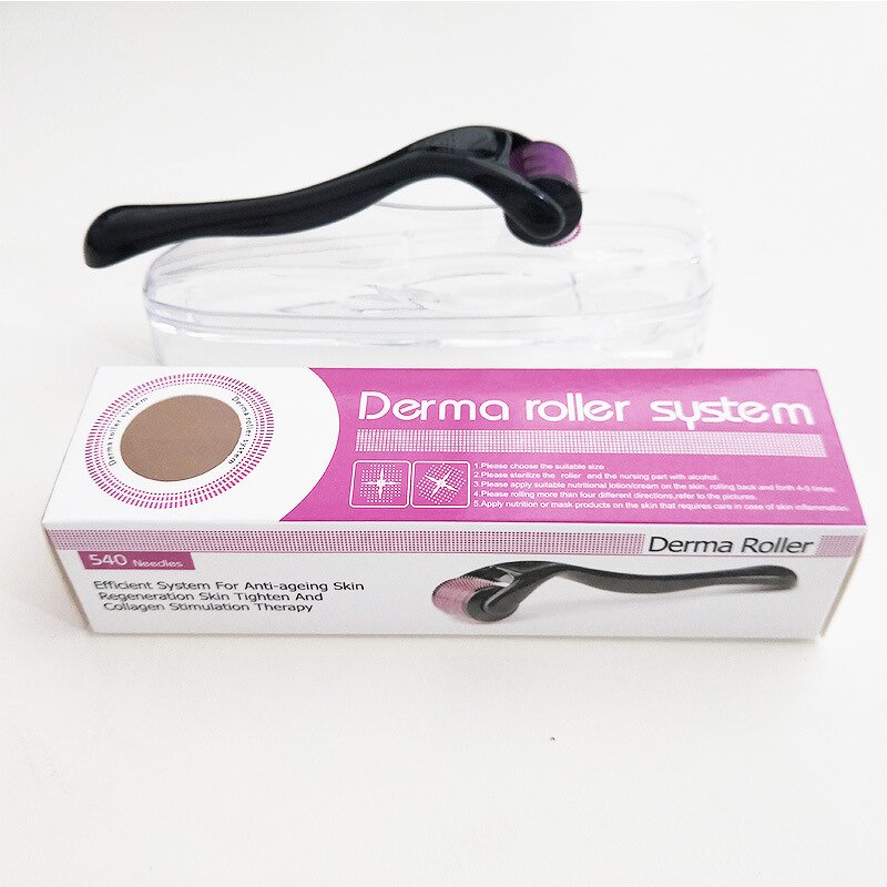 Derma Roller - 540 Needle 0.2mm~3.0mm Microneedling Skin Care Black Handle