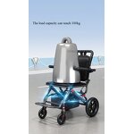 Folding Wheelchair - Portable 12-inch with Shopping Cart for Elderly Care