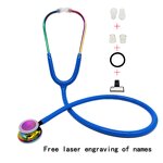 Medical Stethoscope - Professional Double Head Double Side Gold Plated Stainless Steel