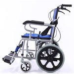 Foldable Wheelchair - Portable Aluminium Manual Thickened Steel Pipe Toilet Seats