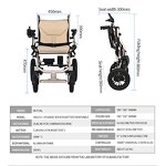 Electric Wheelchair - Portable Aluminium Alloy Foldable Lightweight Lithium Battery