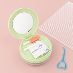 Denture Storage Box - Double Layer Leak-Proof Plastic for Orthodontic Braces Retainers