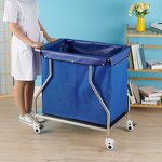 Medical Waste Cart - 201 304 Stainless Steel Hospital Contaminant Garbage Linen Cart