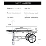 Ambulance Stretcher - Hospital Emergency Stainless Steel Trolley Patient Transfer Bed