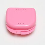Denture Storage Box - Plastic Colorful Invisible Aligner Orthodontic Braces Retainer Case