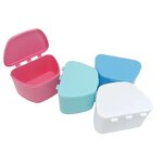 Denture Storage Box - Plastic Colorful Invisible Aligner Orthodontic Braces Retainer Case