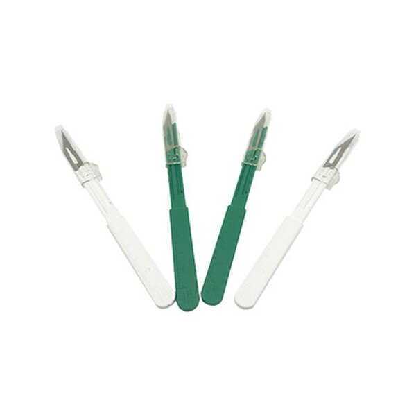 Surgical Scalpel - Medical Standard Safety Sterile Disposable 14 Stainless Carbon Steel Blade