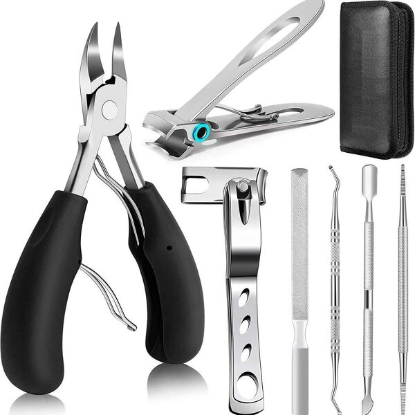 Nail Nipper Set - Portable Professional 7 Pieces for Hands Feet Repair Gift