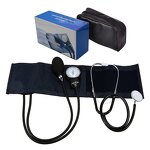 Aneroid Sphygmomanometer - Medical Bp Monitor Tensiometer with Stethoscope Kit