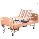 Nursing Bed - Multi-functional Manual Elderly Home Wheelchair Bed with Toilet