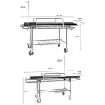 Ambulance Stretcher - Hospital Emergency Stainless Steel Trolley Patient Transfer Bed