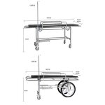 Ambulance Stretcher - Hospital Emergency Stainless Steel Trolley Patient Transfer Bed