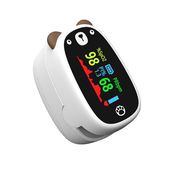 Pediatric Pulse Oximeter - Bear Baby Handheld TFT Spo2 Infant Heart Rate Monitor
