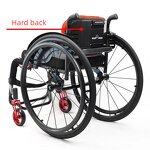 Manual Wheelchair - Super Large Carbon Grain Rigid Hard Back for Super Fat People
