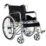 Foldable Wheelchair - Portable Aluminium Manual Thickened Steel Pipe Toilet Seats