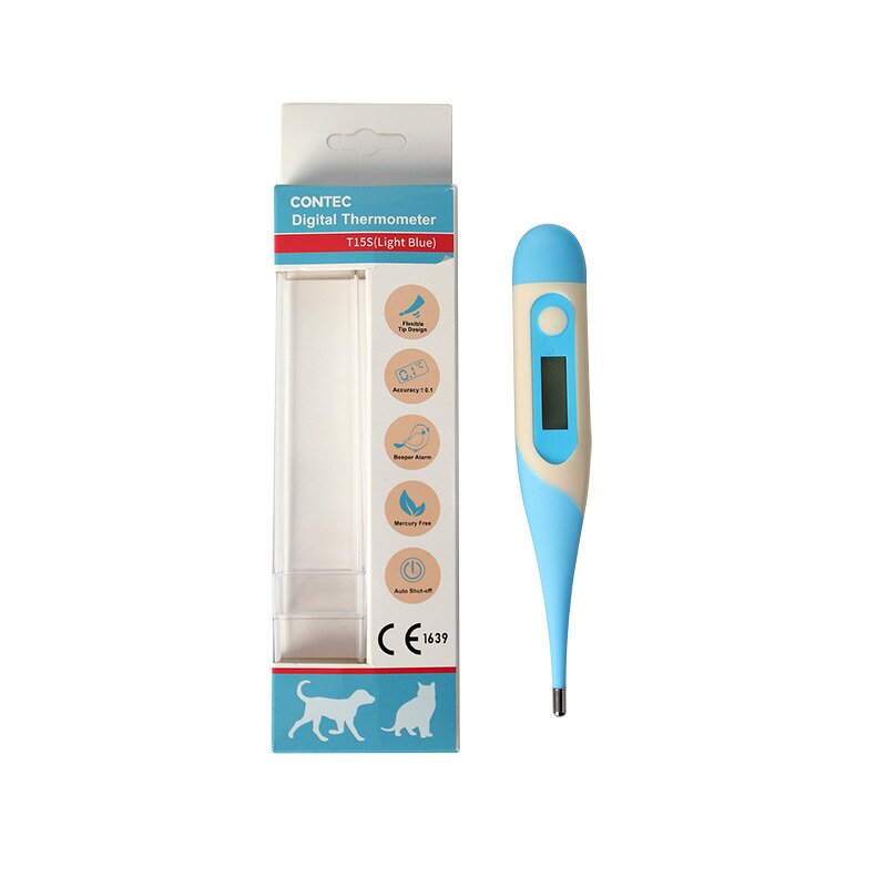 Veterinary Thermometer - CE Approved Waterproof Flexible Digital for Horse Cow Dog