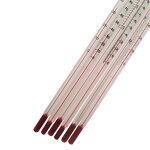 Glass Thermometer - Red Water Kerosene 0-100 Degree for Industrial Lab School Use