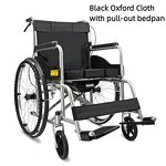 Manual Wheelchair - Portable Foldable Lightweight Thickened Steel Pipe for Elderly