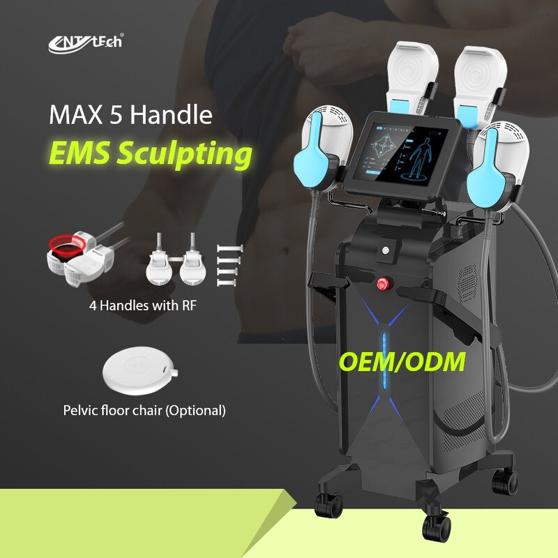 EMS RF Sculpting Machine - 2023 4 Handles 15 tesla Strong Power Slim Device