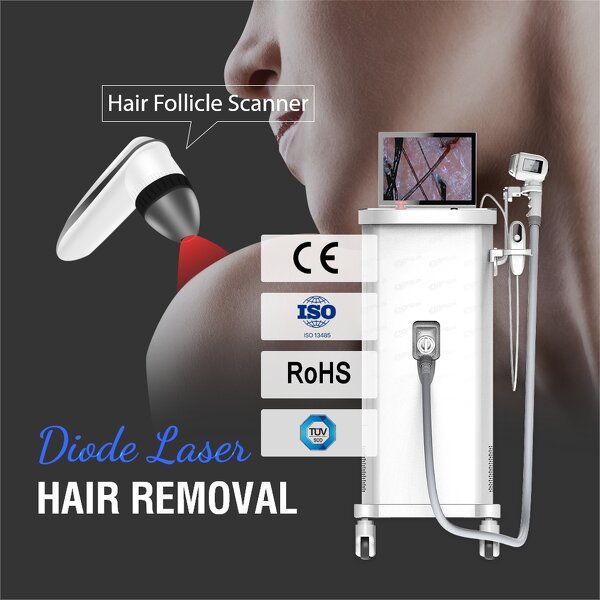 Diode Laser Hair Removal - CE ROHS 3 Wavelengths 755/808/1064nm Depilacion Machine