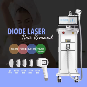 3-Wave Diode Laser - 1200/1500W Big Spot 808nm Salon Hair Removal Equipment