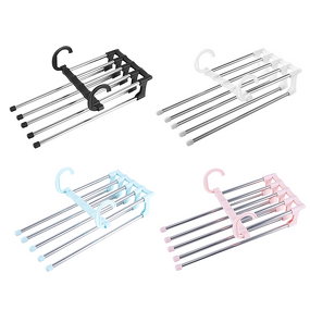 Clothes Hanger Manufacturer - Hot Sales Skirt Multi-functional 5 in 1 Trouser Storage Rack
