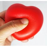 Stress Toy Manufacturer - 7cm Wholesale Customer LOGO High Resilience Foam Love Heart Shape Red