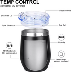 Wine Tumbler Manufacturer - Wholesale 350ml 12oz Stainless Steel Straight Glitter with Lid