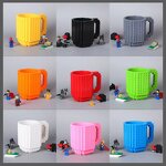 Coffee Mug Manufacturer - Wholesale Funny Building Blocks DIY Build-on Plastic for Kids Gift