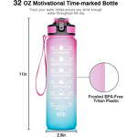 Water Bottle Manufacturer - Custom Logo 32Oz Colorful Plastic Tritan Scrub with Handle